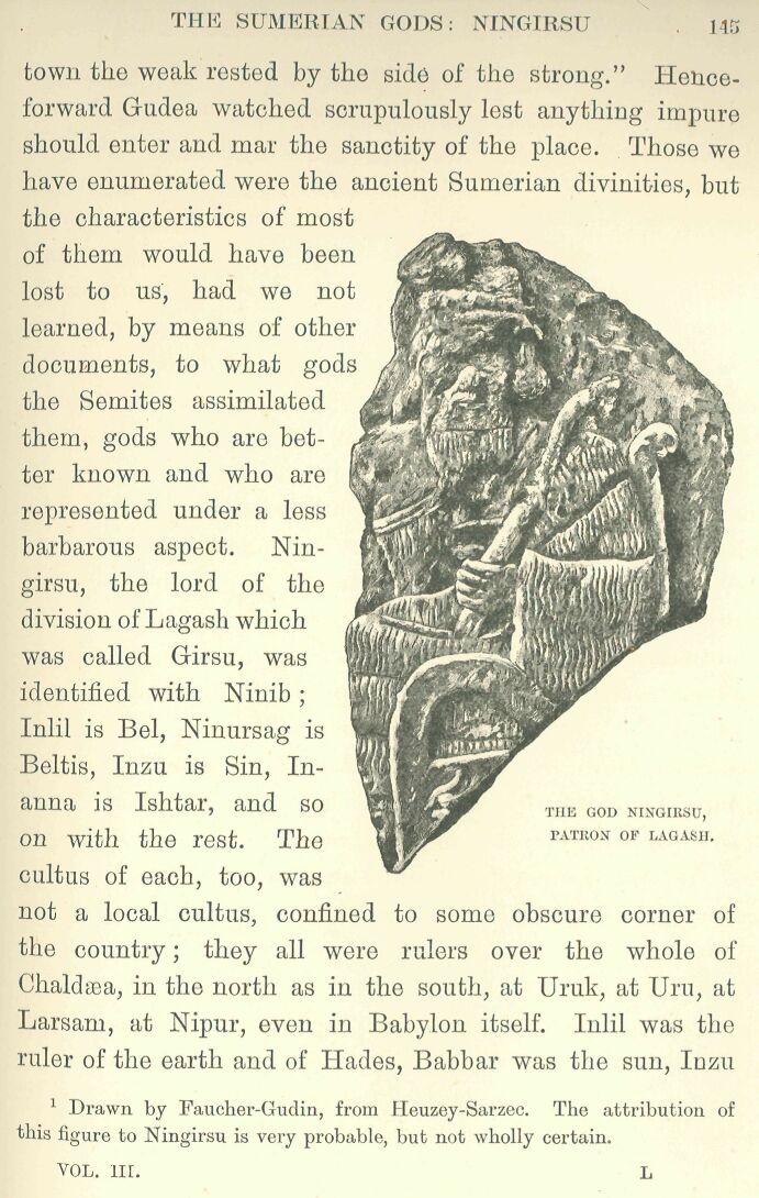 145.jpg the God Ningibsu, Patron of Lagash. 
